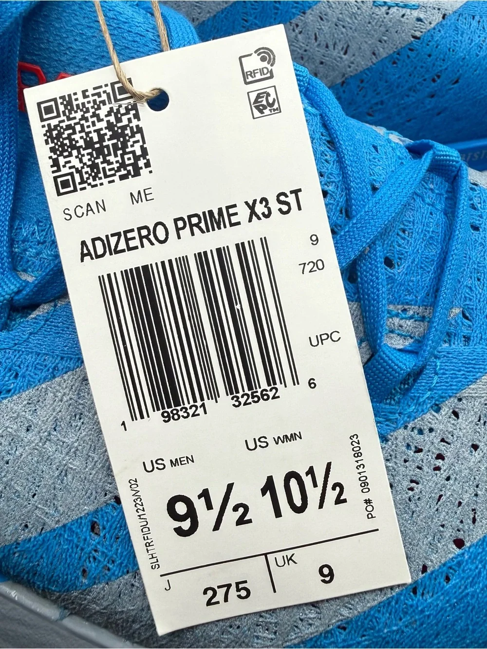 Adidas Adizero Prime X3 Strung Ekiden Solar Blue Silver JQ0615 Men’s Sizes NWT